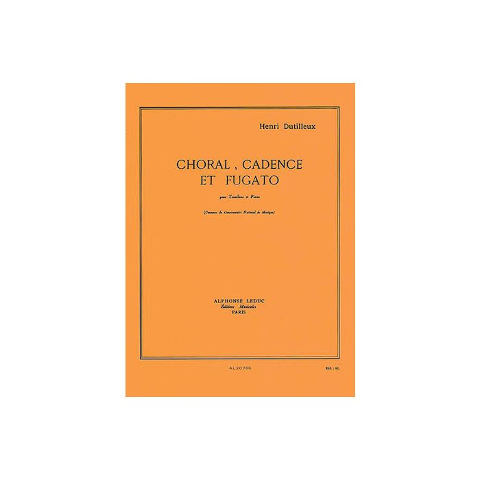 H.Dutilleux Choral, Cadence et Fugato pour Trombone et Piano main product photo