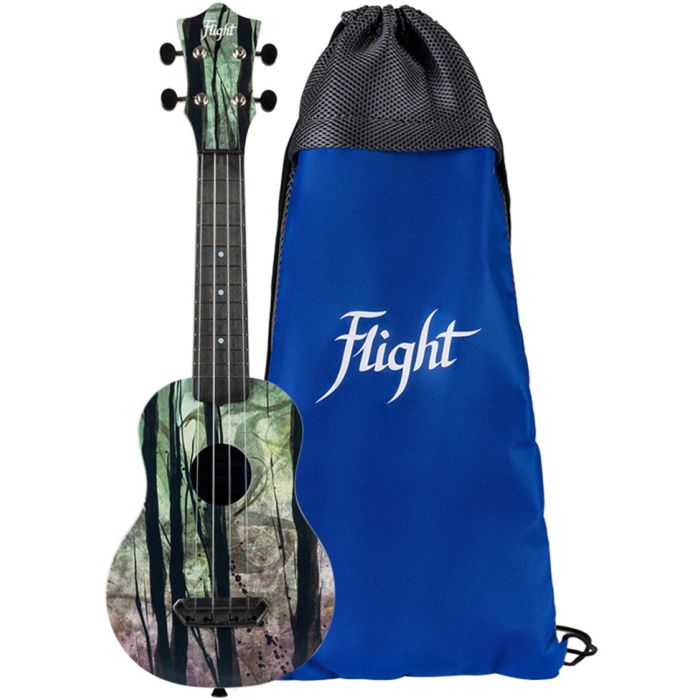 Flight ALMUTS40 DF Ukulele Soprano con borsa - Deep Forest main product photo