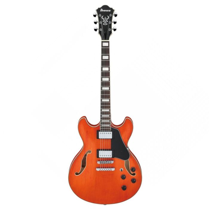 Chitarra Semiacustica Ibanez AS73TTF transparent tangerine flat main product photo