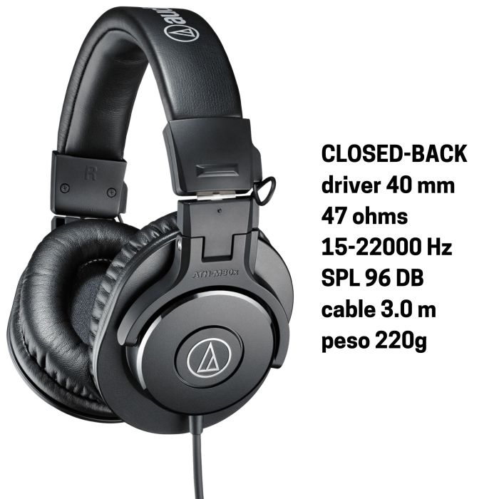 Cuffia Audio-Technica ATH-M30X CLOSED 47 Ohm main product photo