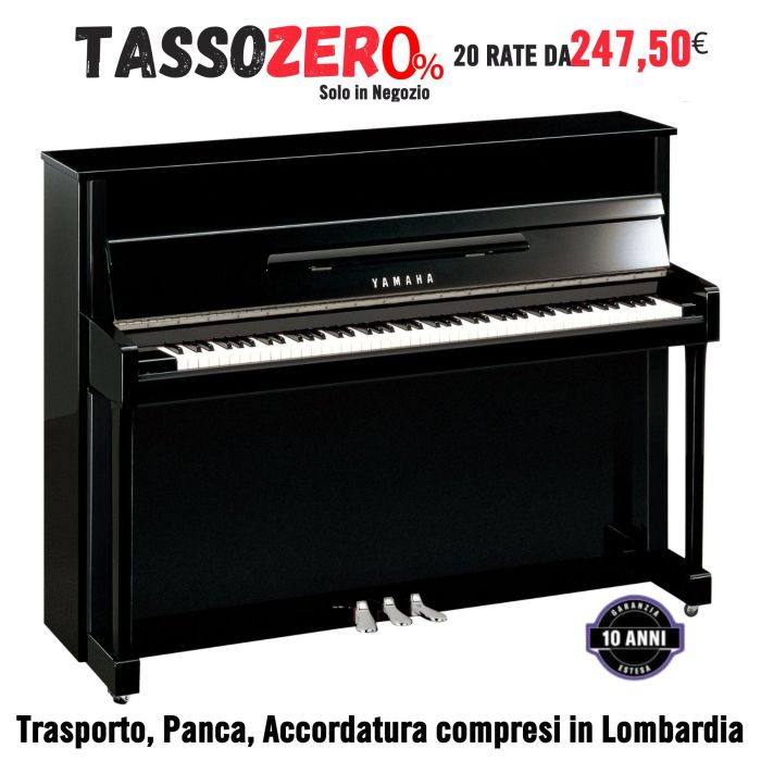 Yamaha B2 Pianoforte Verticale nero lucido main product photo