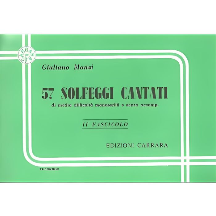 Manzi 57 Solfeggi Cantati II Fascicolo main product photo
