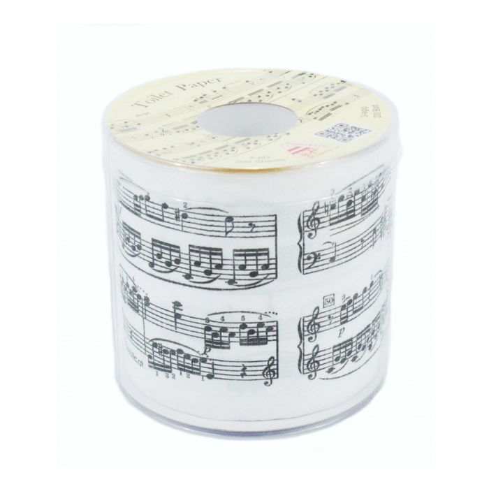 Carta Igienica bianca con note musicali nere main product photo