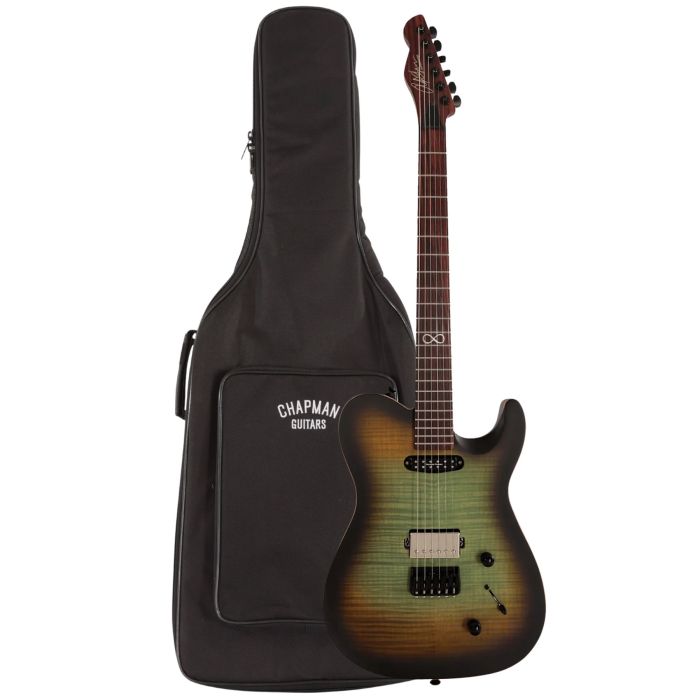 Chapman Lawmaker Legacy baritone Chitarra Elettrica forest moss green con borsa main product photo