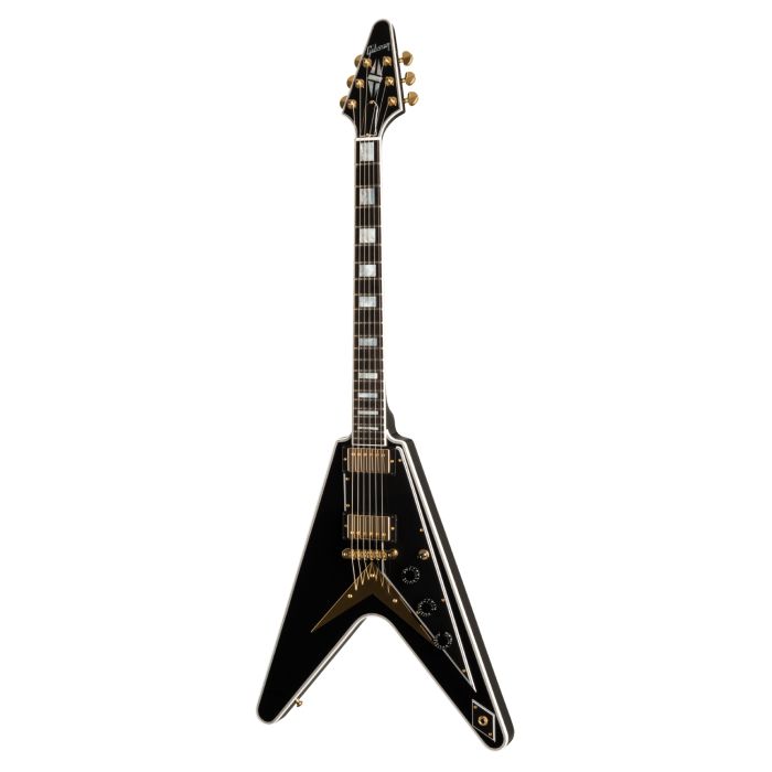 Gibson Flying V Custom with ebony fingerboard gloss ebony main product photo
