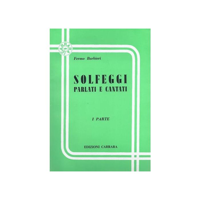 Barbieri Solfeggi parlati e cantati I pa rte main product photo