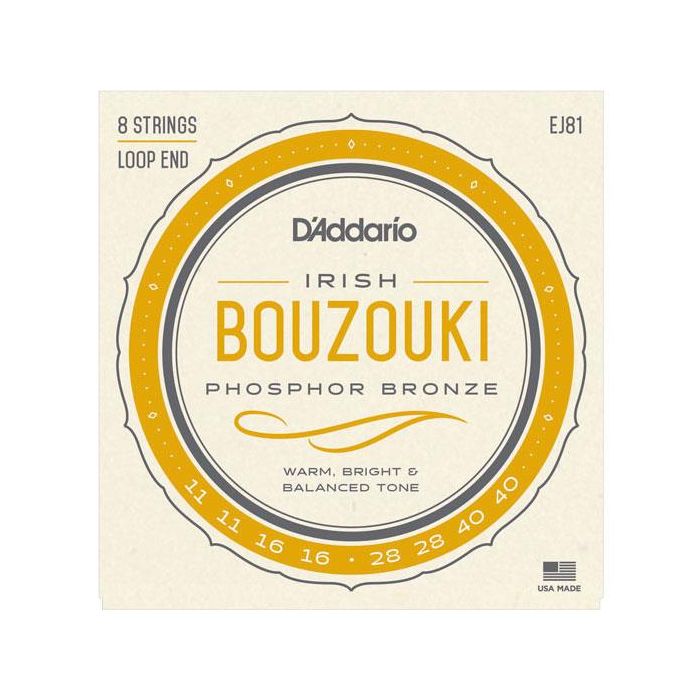 Corde Bouzouki irlandese D`Addario EJ81 Phosphor Bronze 11-40 main product photo