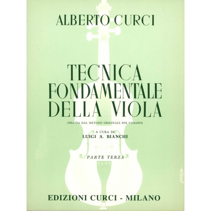 Curci Tecnica fondamentale della viola parte terza main product photo