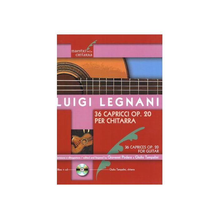 L.Legnani 36 Capricci Op.20 per Chitarra con Cd main product photo