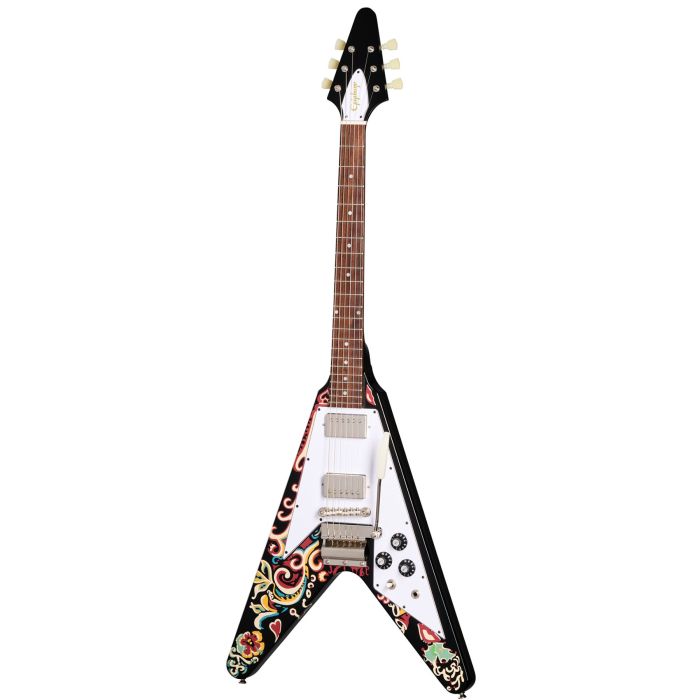 Epiphone Jimi Hendrix Love Drops V Ebony with Artwork main product photo