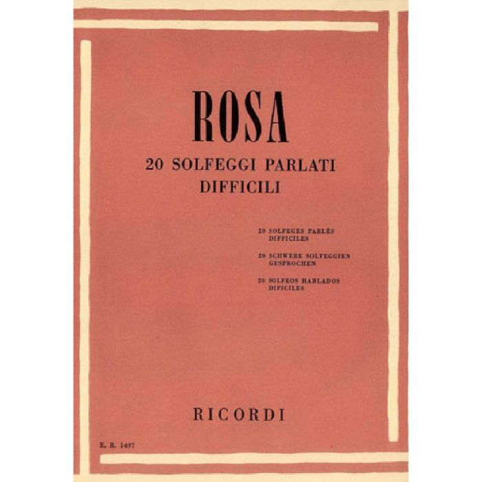 Rosa 20 Solfeggi Parlati Difficili main product photo