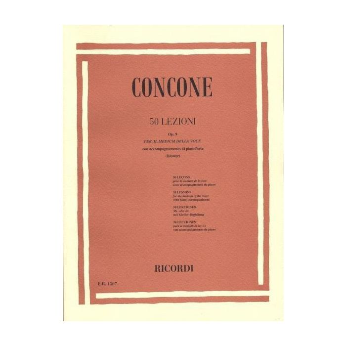 G.Concone 50 Lezioni Op.9 per il medium della voce main product photo