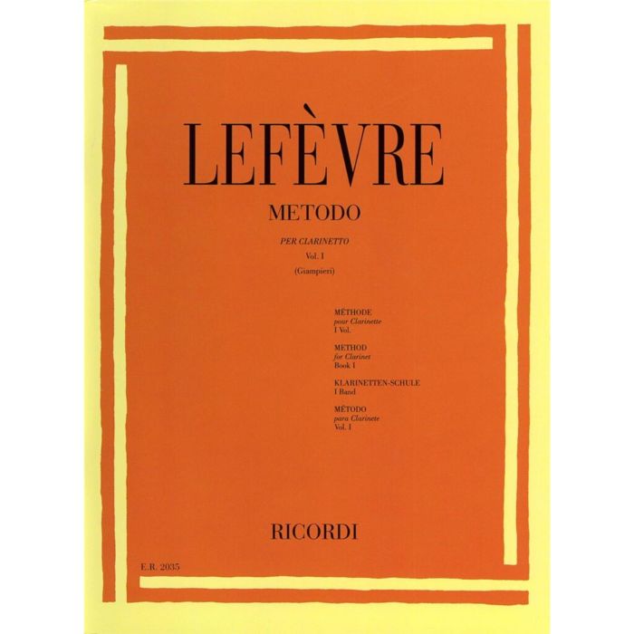 J.Lefevre Metodo per Clarinetto Vol.1 main product photo