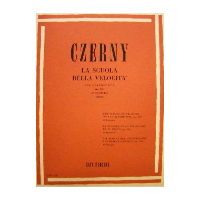 C.Czerny La scuola della velocita`sul pianoforte Op.299 40 esercizi main product photo