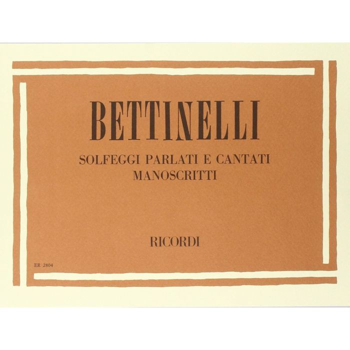 BETTINELLI : SOLFEGGI PARLATI E CANTATI MANOSCRITTI RICORDI main product photo