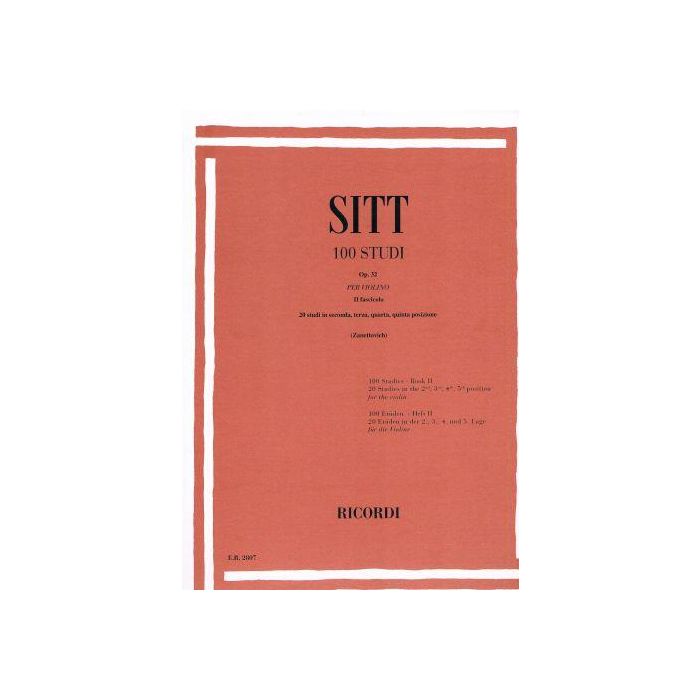 H.Sitt 100 Studi per Violino Op.32 II Fascicolo main product photo
