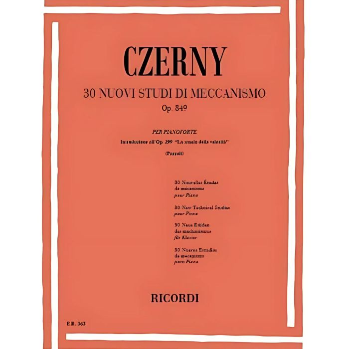 C. Czerny 30 Nuovi Studi di Meccanismo Op.849 main product photo