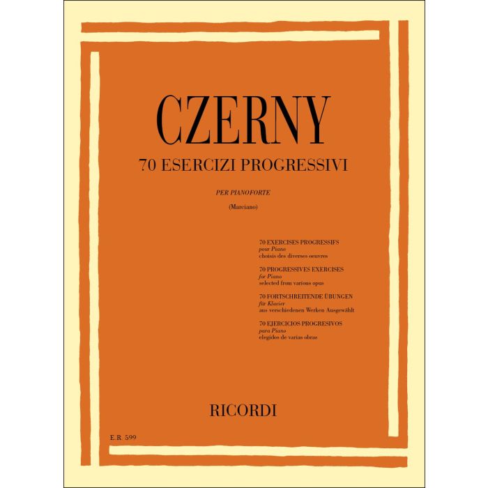 Czerny 70 esercizi progressivi per pianoforte main product photo