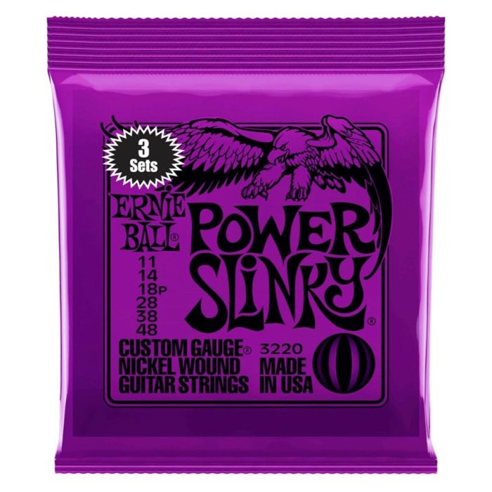Corde Elettrica 3pz Ernie Ball 3220 power slinky nickel 11-48 main product photo