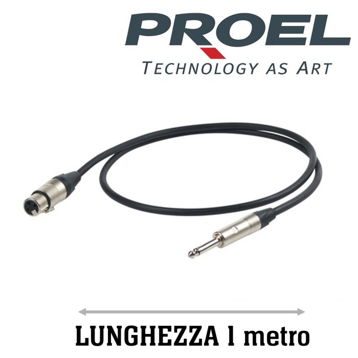 Cavo jack mono/XLRF 1 mt Proel Esoteric con connettore Neutrik main product photo