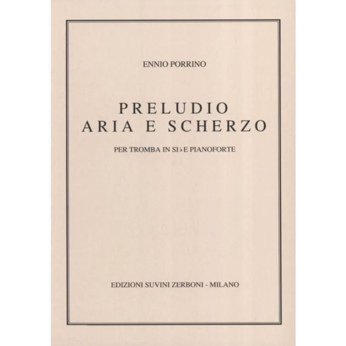 E.Porrino Preludio Aria e Scherzo per tromba in Sib e pianoforte main product photo