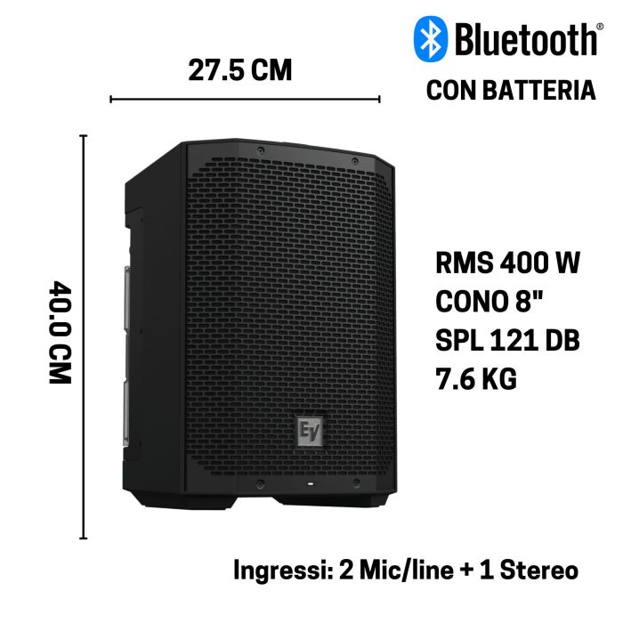 Diffusore Electro Voice EVERSE 8 bluetooth 400w main product photo