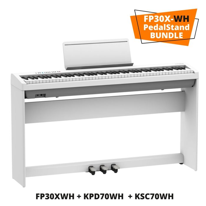 Roland FP-30X WH PedalStand Bundle main product photo