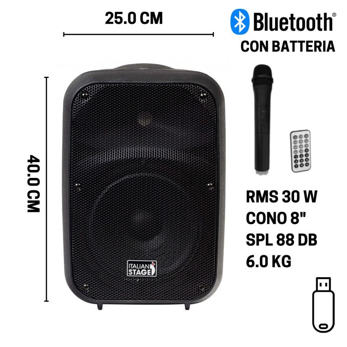 Box Amplificato Italian Stage FRX08AW con USB e bluetooth main product photo