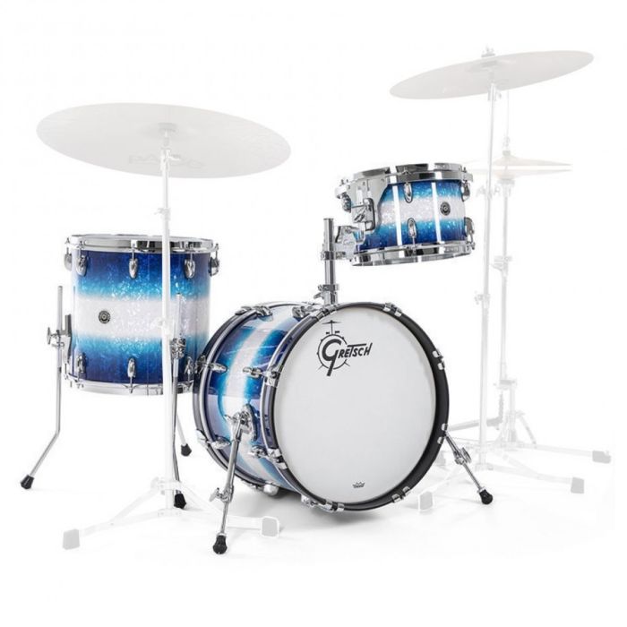 Gretsch Usa Brooklyn Batteria 18" 3pz blue burst pearl main product photo