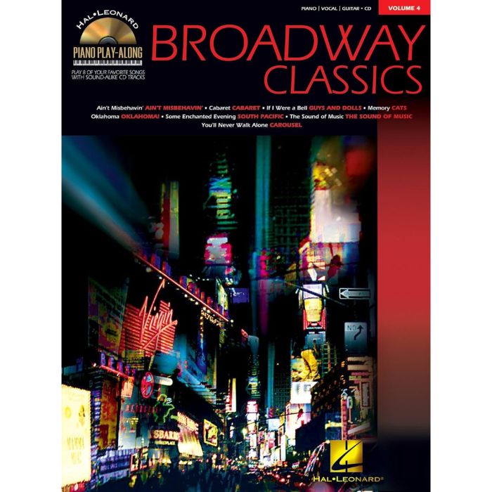 Piano Play Along 4 Broadway Classics con cd main product photo