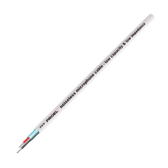 Cavo mic. bilanciato Proel HPC80 al mt.per installazione 2x0.22 mm2 white main product photo