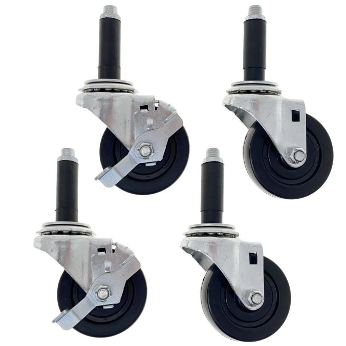 Kit 4 ruote per strumenti a tastiera Musser 2 con freno/2 senza freno main product photo