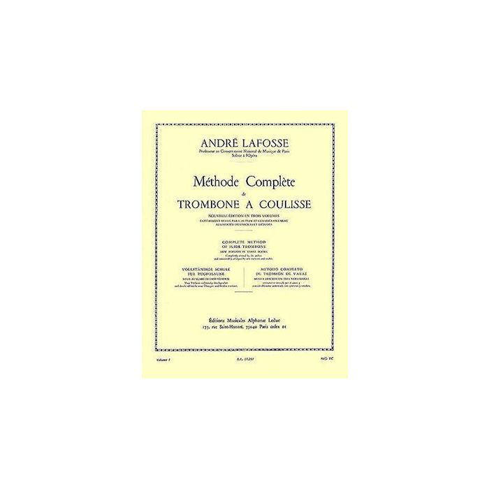 Lafosse Methode complete de trombone a c oulis nuova edizione vol. 1 main product photo