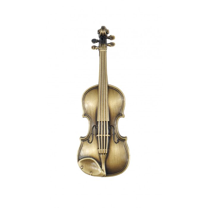 Calamita violino Agifty 3D metal 6.5cm (antique brass) main product photo