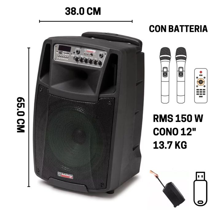 Box con 2 palmari Audio Design M2 12W/L 450w main product photo