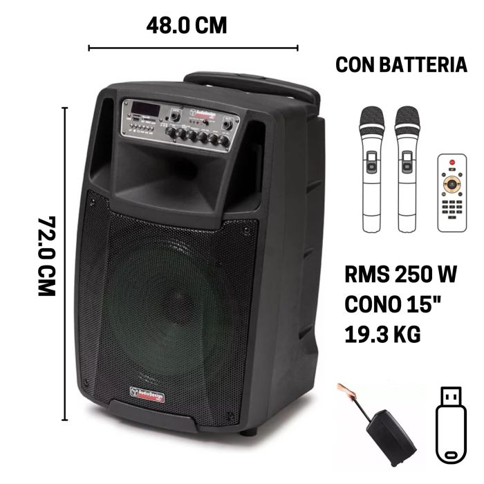 Box con 2 palmare Audio Design M2 15W/L 750w main product photo