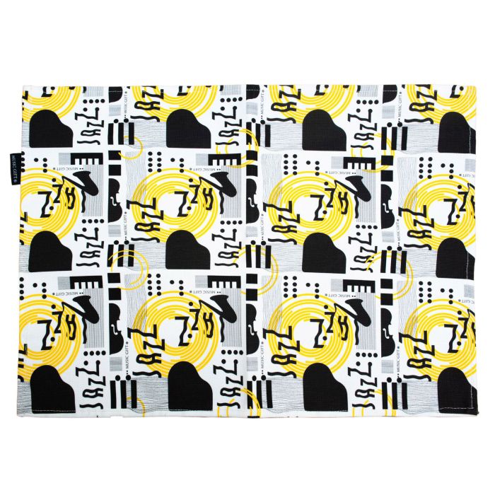Tovaglietta Americana nera Jazz cotone 40x30 cm MusicGift main product photo