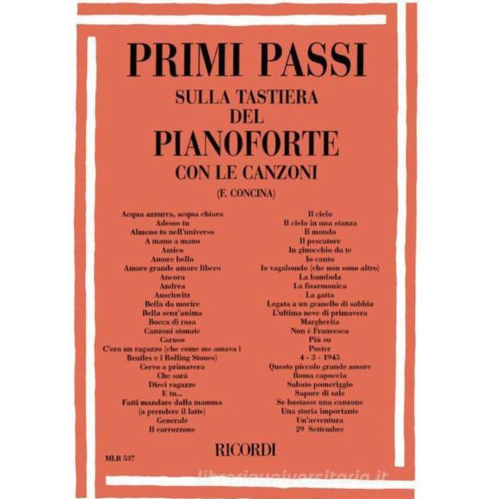 Concina Primi passi sulla tastiera del pianoforte c/canzoni main product photo
