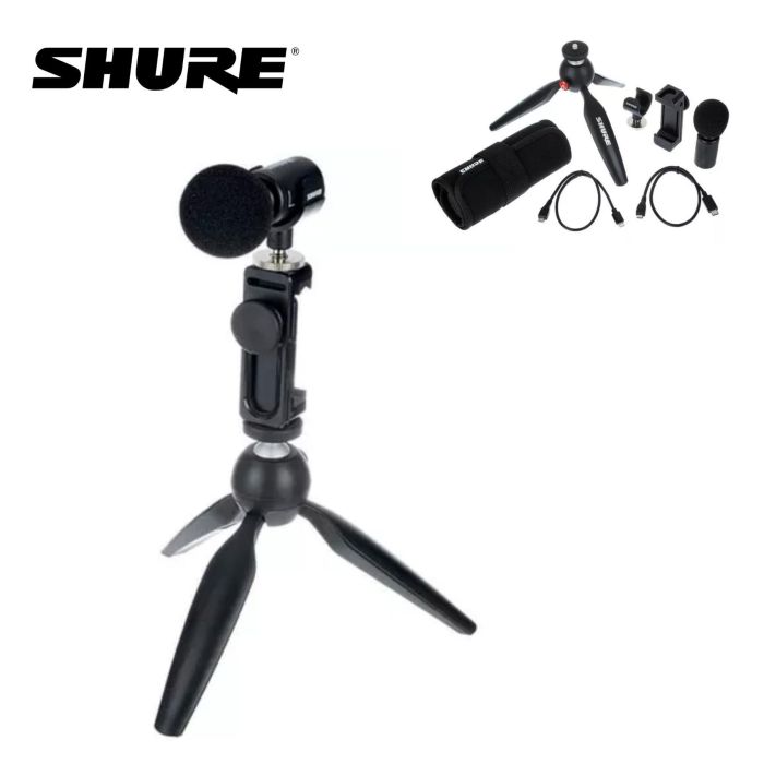Video kit Shure MV88+ Motiv microfono condensatore con treppiede per smartphone main product photo
