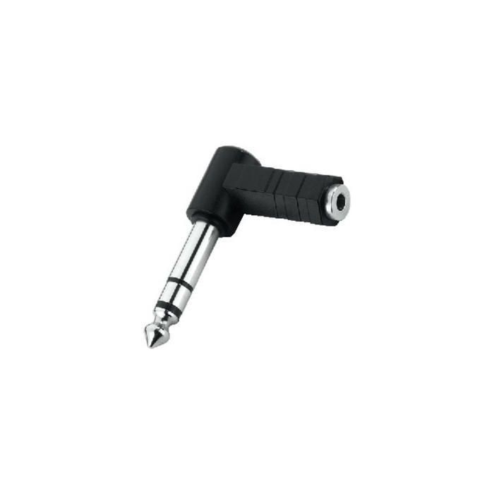 Adattatore Monacor Jack 3.5 mm Femmina Stereo - Jack 6.3 mm Maschio Stereo ANGOLARE main product photo