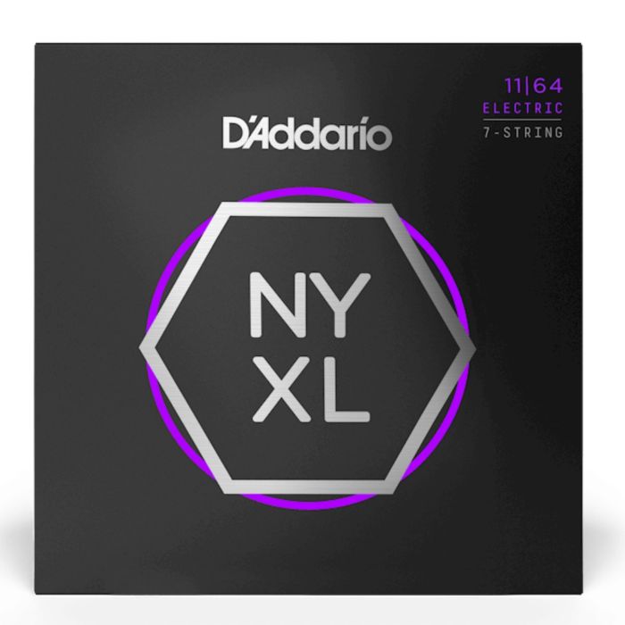 Corde elettrica 7 corde D`Addario NYXL1164 nickel wound medium 11-64 main product photo