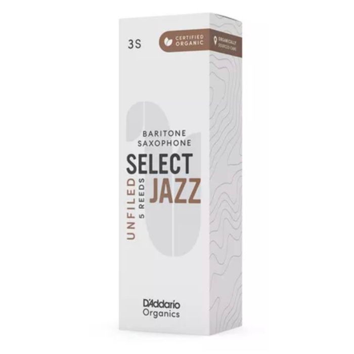 Ance Sax Baritono Organic Select Jazz Unfiled By D'Addario n.3 Soft 5pz main product photo