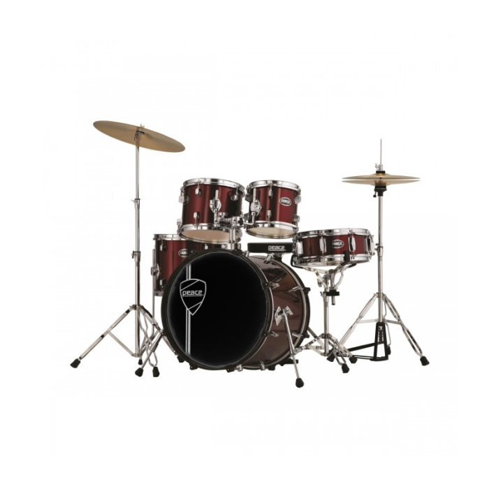 Batteria Peace Vulcanian DP-105 20" 5pz hardware piatti sgabello WINE RED main product photo