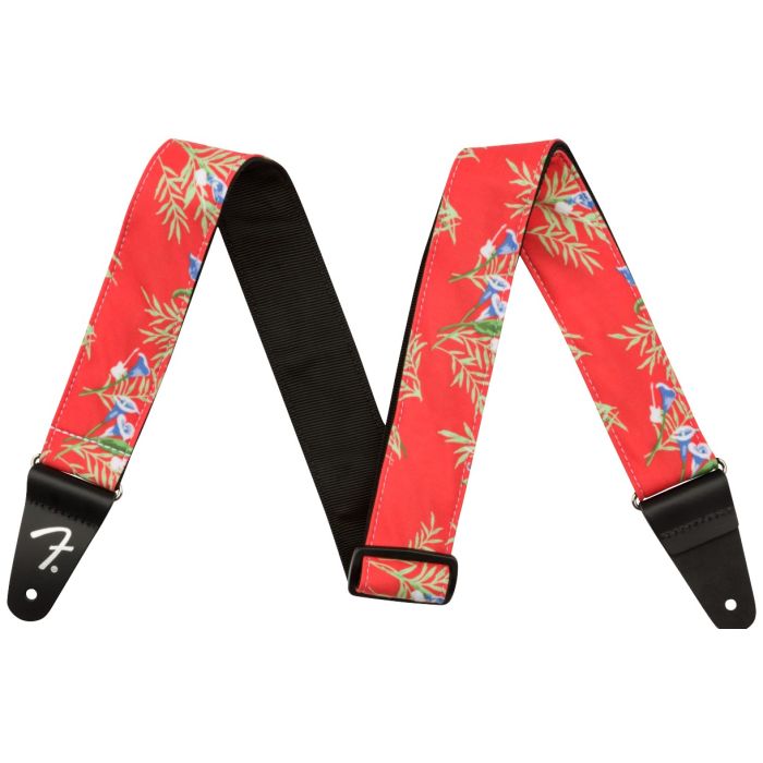 Tracolla chitarra Fender Hawaiian red floral main product photo