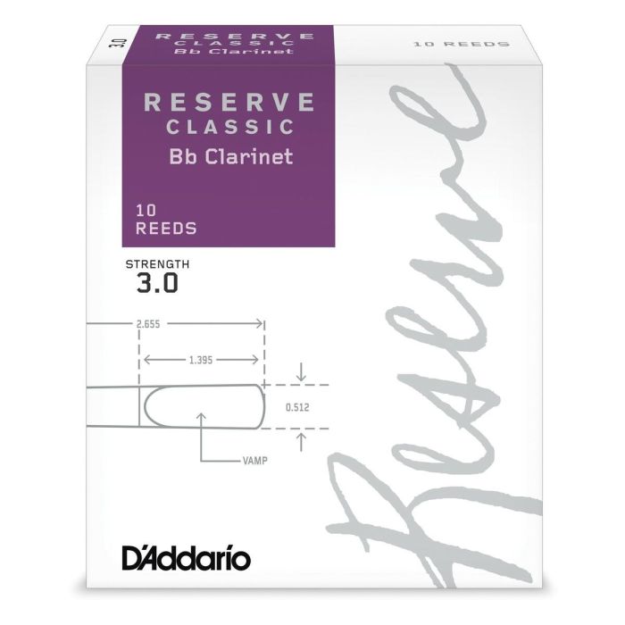 Ance Clarinetto Sib n.3 Reserve Classic By D'Addario 10pz DCT1030 main product photo