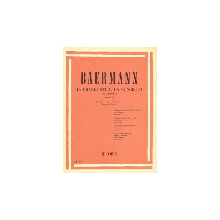 K.Baermann 16 Grandi Studi da Concerto Clarinetto Dall' Op.64 main product photo