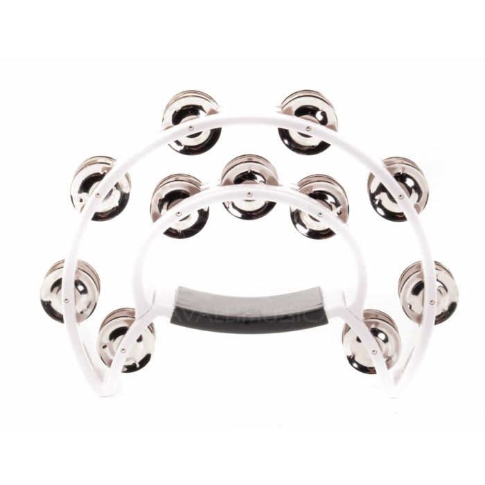 Cembalo Peace mezzaluna doppia fila sonagli plastica bianco main product photo