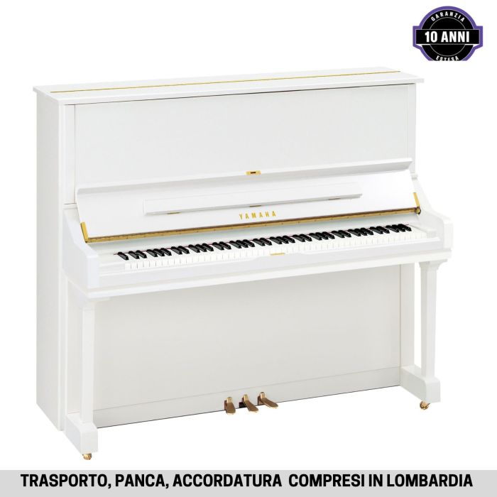 Yamaha U3 bianco lucido main product photo