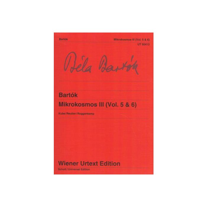 Bartok Mikrokosmos III Vol. 5 e 6 Ed. Wiener Urtext main product photo