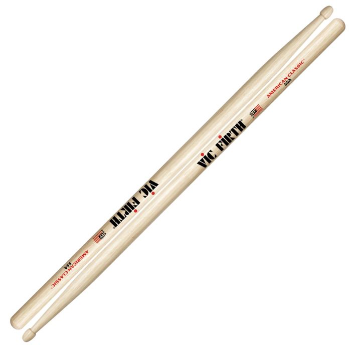 Bacchette Vic Firth American Classic 55A Hickory Punta Legno Goccia main product photo
